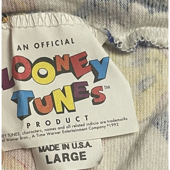 Vintage Looney Tunes Warner Bros Shorts 1994 Pro Spirit Size L USA Elastic Waist - Picture 3 of 10